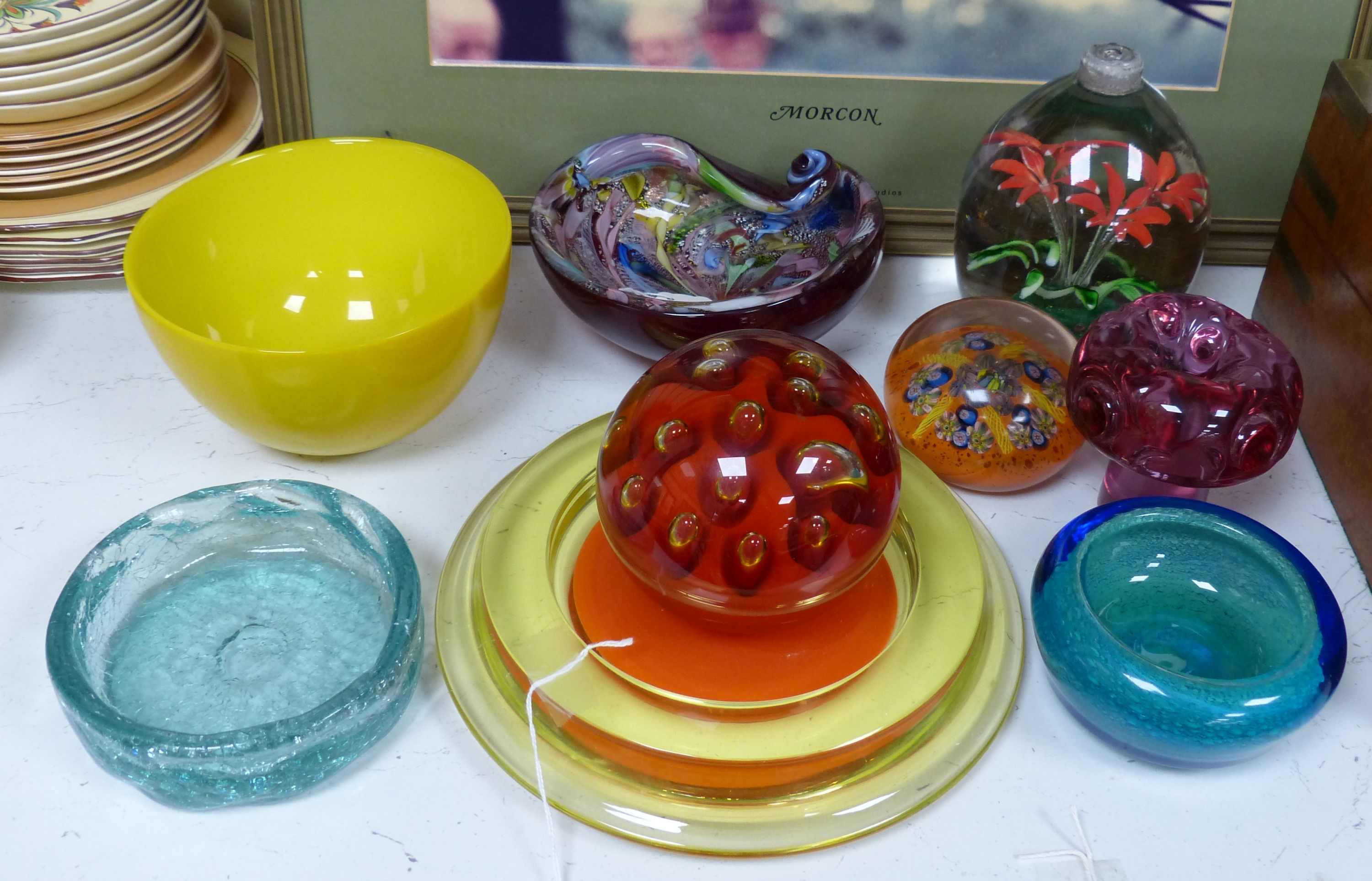 A quantity of Murano and Scandinavian coloured glassware
